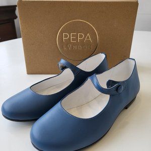 NEW! PEPA&CO Leather Mary Jane Shoes in Blue
